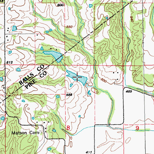 Topographic Map of Daniels Lake, MO