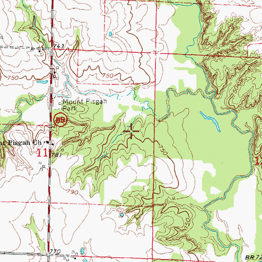 Topographic Map of Mann Lake Dam, MO