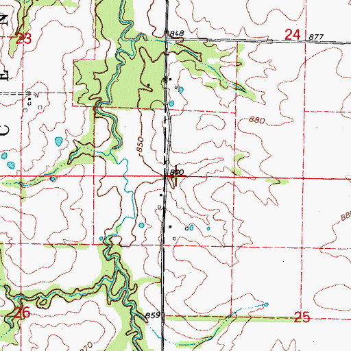 Topographic Map of Gallaway Lake Dam, MO