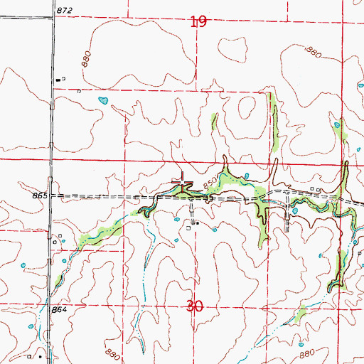 Topographic Map of Kon-Tiki Reservoir, MO