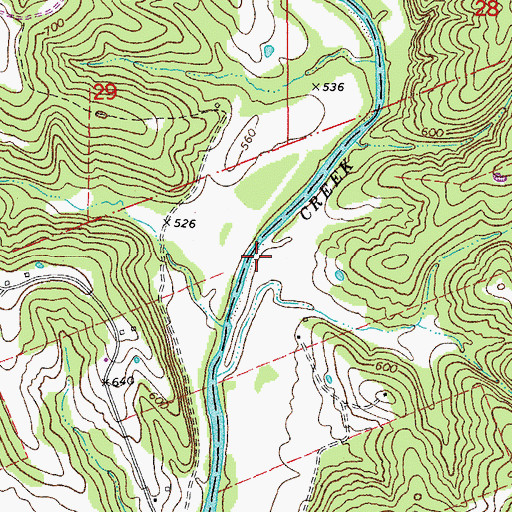 Topographic Map of Miller Lake Dam, MO