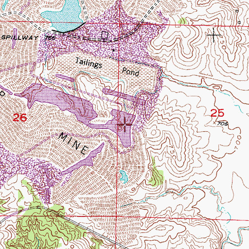 Topographic Map of Kohl Lake Dam, MO
