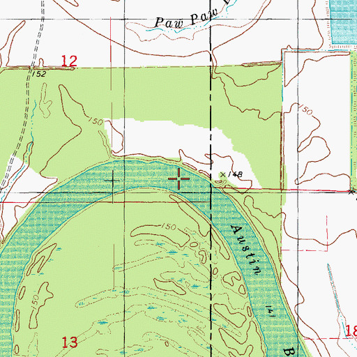 Topographic Map of Austin Brake, AR