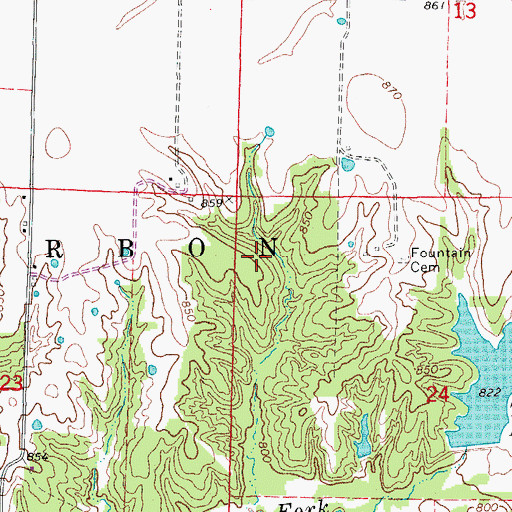 Topographic Map of Schnarre Section 24 Dam, MO