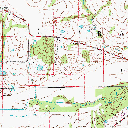 Topographic Map of Ehrlick Dam South, MO