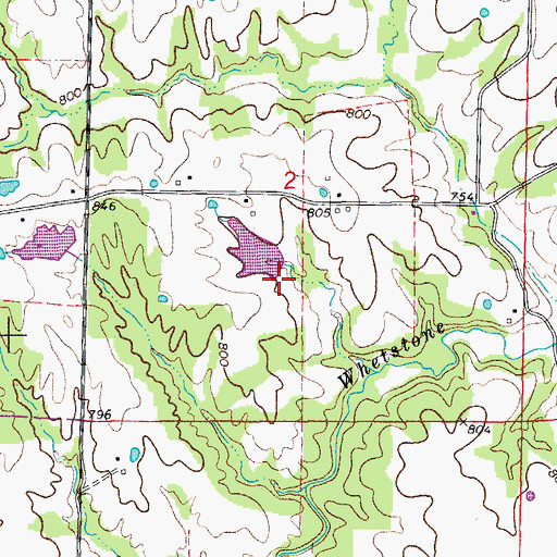 Topographic Map of Wilson Dam, MO