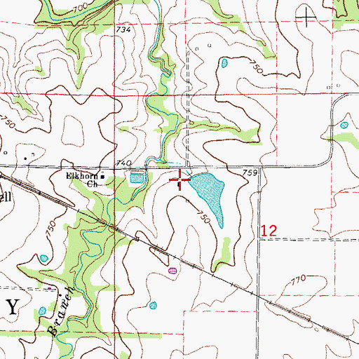Topographic Map of White Lake Dam, MO