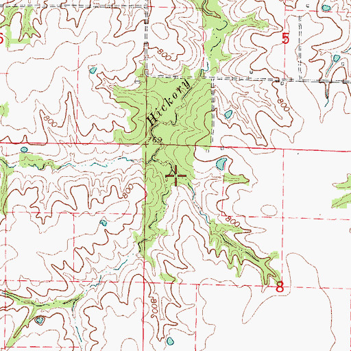 Topographic Map of Douglas Lake Dam, MO