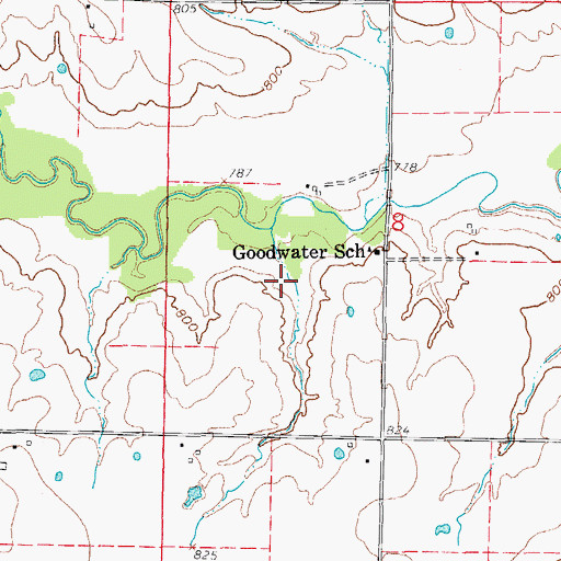 Topographic Map of Sudbrock Lake Dam, MO