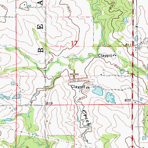 Topographic Map of Roy-L Incorporated Dam, MO