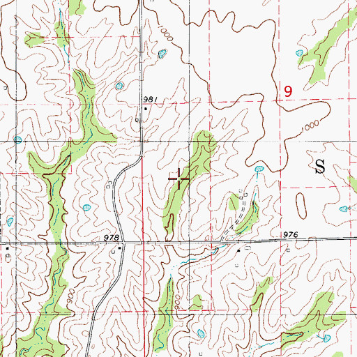 Topographic Map of Gregory Lake Dam, MO
