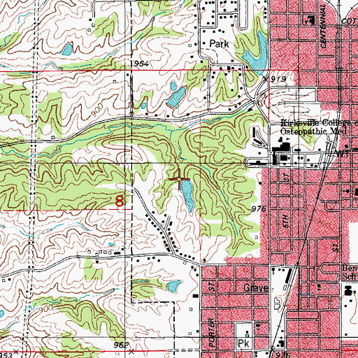 Topographic Map of Denslow Lake Dam, MO