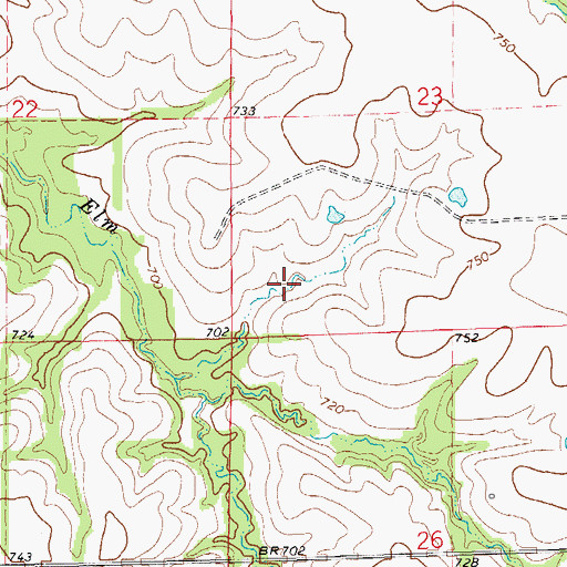 Topographic Map of Millard Lake Dam, MO