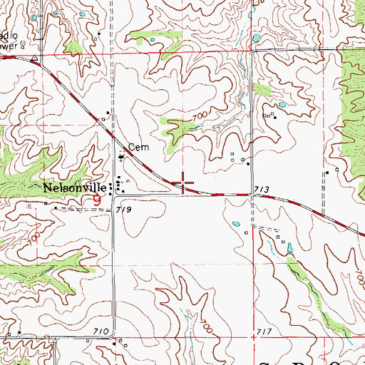 Topographic Map of Bridgman Dam, MO