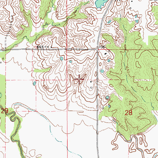 Topographic Map of Doscher Brothers Dam, MO