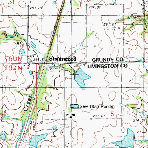 Topographic Map of Fender Farms Lake Dam North, MO