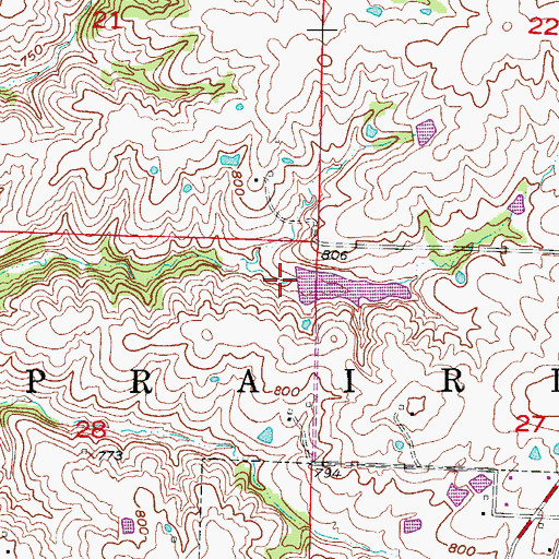 Topographic Map of Armstrong Reservoir Dam, MO