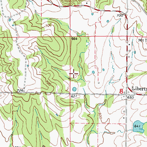 Topographic Map of Held Dam, MO