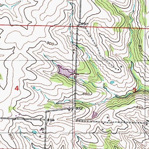 Topographic Map of Zimmerman Lake Dam, MO