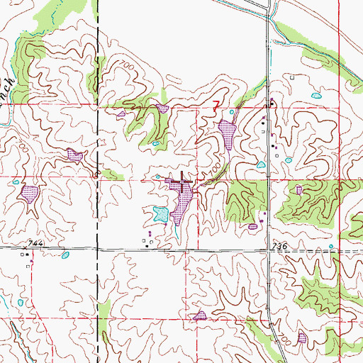 Topographic Map of Seaver Lake Dam, MO