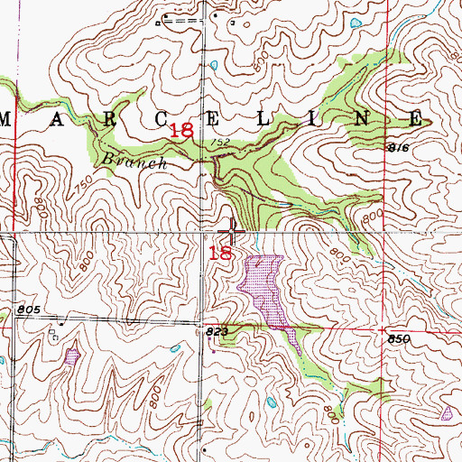 Topographic Map of Black Horse Dam, MO