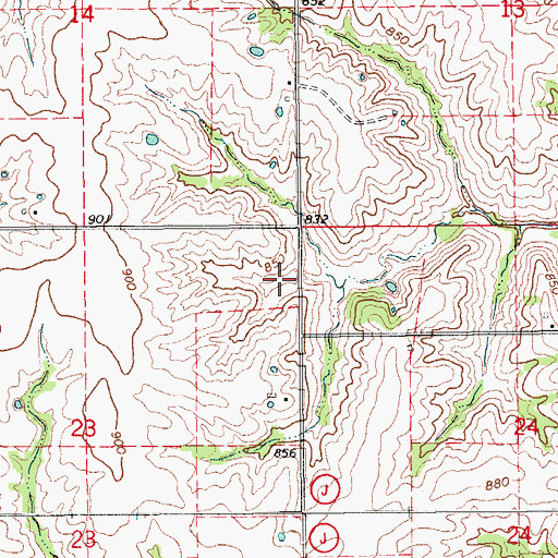 Topographic Map of Rowland-Klopfenstein Lake Dam, MO