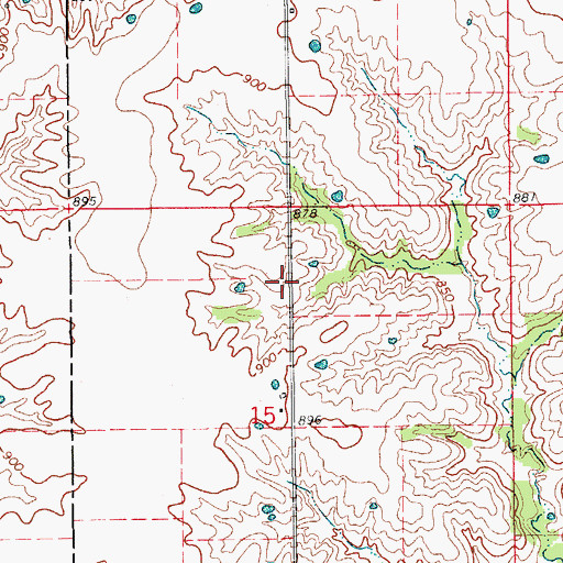 Topographic Map of Taylor Lake, MO