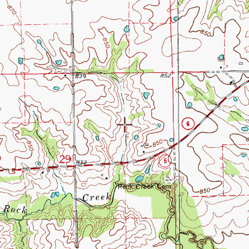 Topographic Map of Colonial Knoll Lake, MO