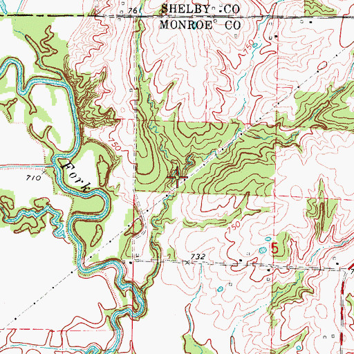Topographic Map of Wilkerson Dam, MO