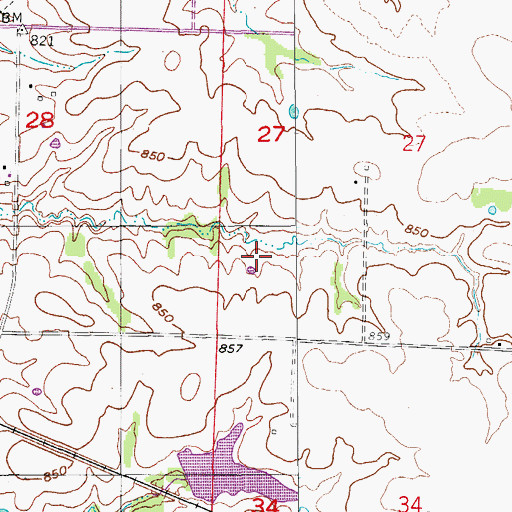 Topographic Map of Hanak Lake Dam, MO