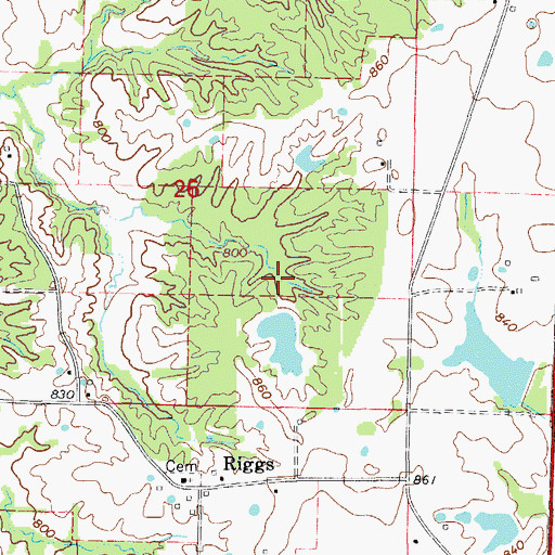 Topographic Map of Angel Lake Dam, MO