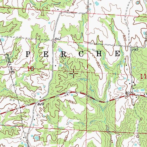 Topographic Map of Country Box Estates Lake Dam, MO