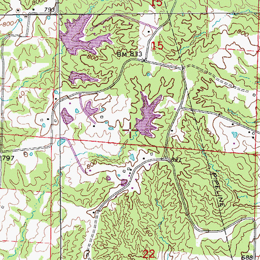 Topographic Map of Country View Acres Lake Dam, MO
