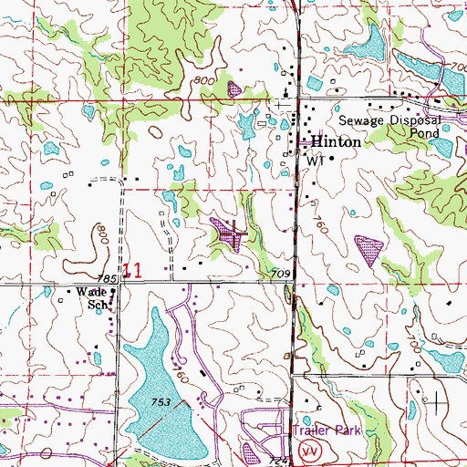 Topographic Map of Hopper Dam, MO