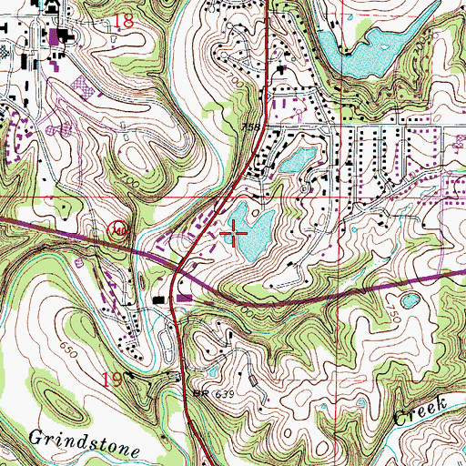 Topographic Map of Lake Cyrene Dam, MO