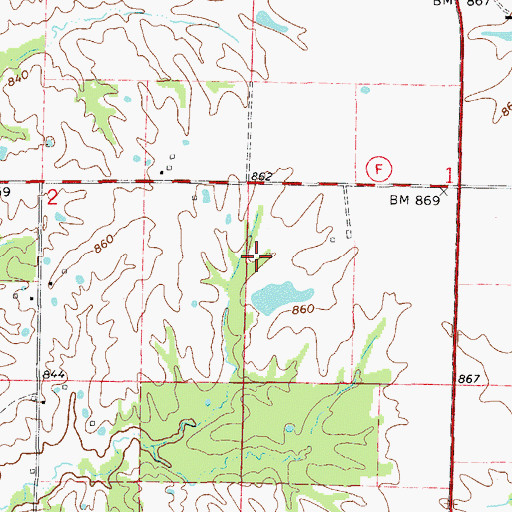 Topographic Map of Tincher Lake North Dam, MO