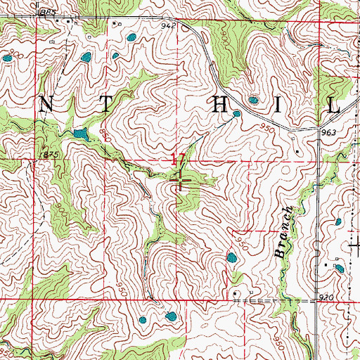 Topographic Map of Maher Lake Dam, MO