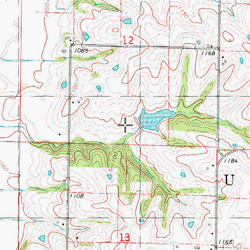 Topographic Map of Platte River Tributaries Watershed Dam 2-A, MO