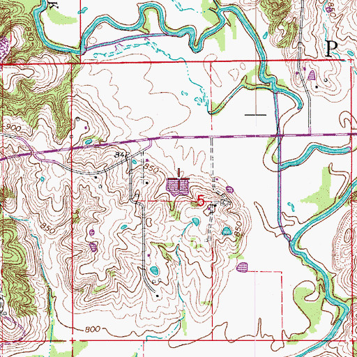 Topographic Map of Pickering Lake Dam, MO