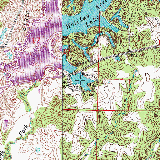 Topographic Map of Hisle Lake, MO