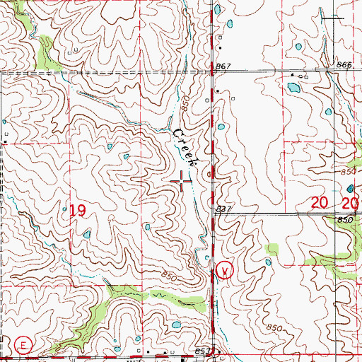 Topographic Map of Kelley Lake Dam, MO