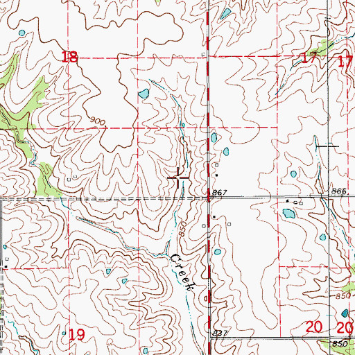 Topographic Map of Brown Lake Dam, MO