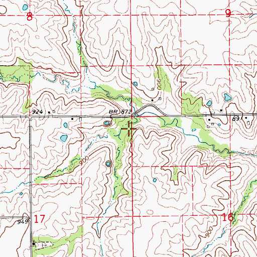 Topographic Map of Coy Lake Dam, MO