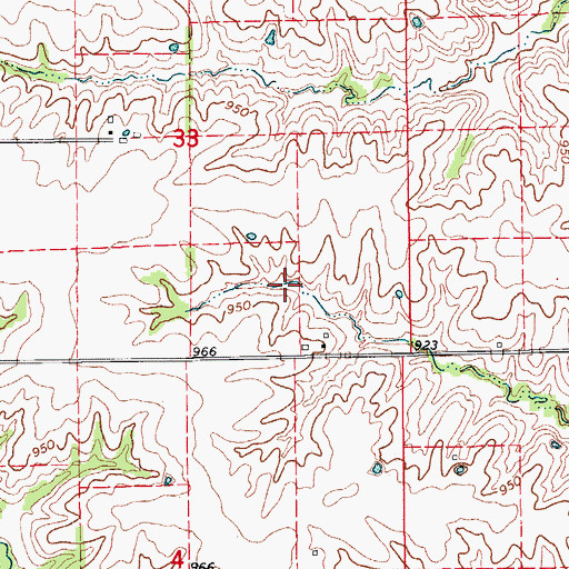 Topographic Map of Pickens Lake Dam, MO
