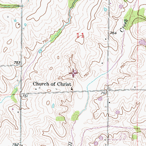Topographic Map of Anderson Lake, MO