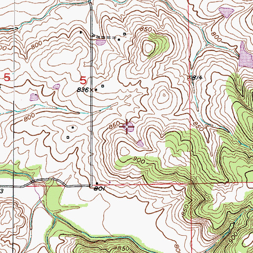 Topographic Map of Sykes Lake, MO