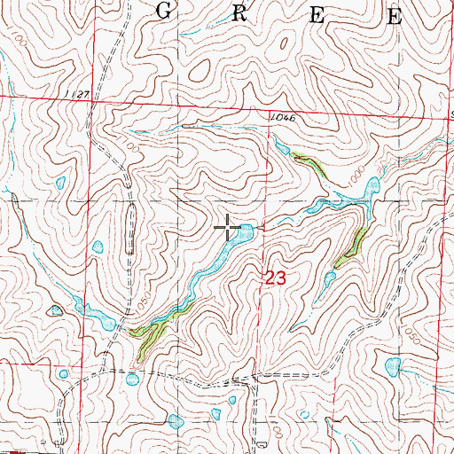Topographic Map of Patterson Farms Lake Section 23 Dam, MO