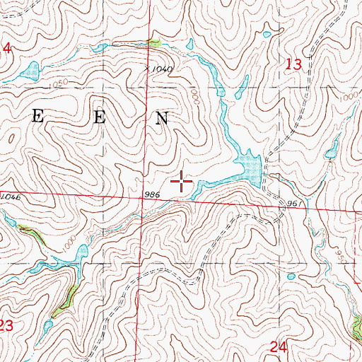 Topographic Map of Patterson Farms Lake Section 13, MO