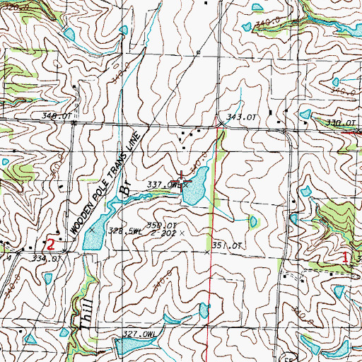 Topographic Map of 102 River Tributaries Watershed Number 4 Dam, MO