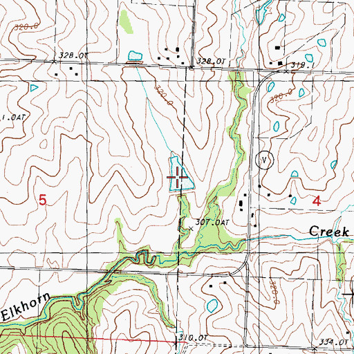 Topographic Map of Houston Lake, MO